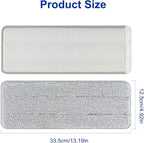 Microfiber Mop Cleaning Pads Flat: 10 Packs 13" X 4.9" Washable Pads for Floor Cleaning Compatible with Tethys & Most 13 Inch Flat Mop - Pads Replacement for Bucket Set