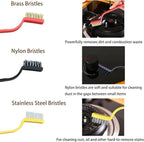 7 Pcs Multi-Purpose Crevice Cleaning Brush Tool for Stubborn Kitchen Grease Stains, Bathroom Crevices, Window Gutters, Tiles and Faucets