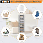 6-Shelf Hanging Storage Closet Organizer, Linen Rv Storage and Organization for Wardrobe, Inside, Camper Accessories, Nursery, Baby Room