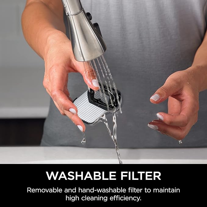Shark WV410BL WANDVAC Cordless Hand Vacuum, Ultra-Lightweight & Portable with Powerful Suction & Tools for Pets, Designed for Car & Home, Dark Blue (Renewed)