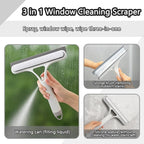 XANGNIER Window Cleaner Tool Kit,2026 3 in 1 Window Cleaning Scraper with Spray,Thickened Magic Cleaning Cloth,Window Scrubber Cleaning Squeegee for Glass,Mirror,Shower Doors,Car Windshields(White)