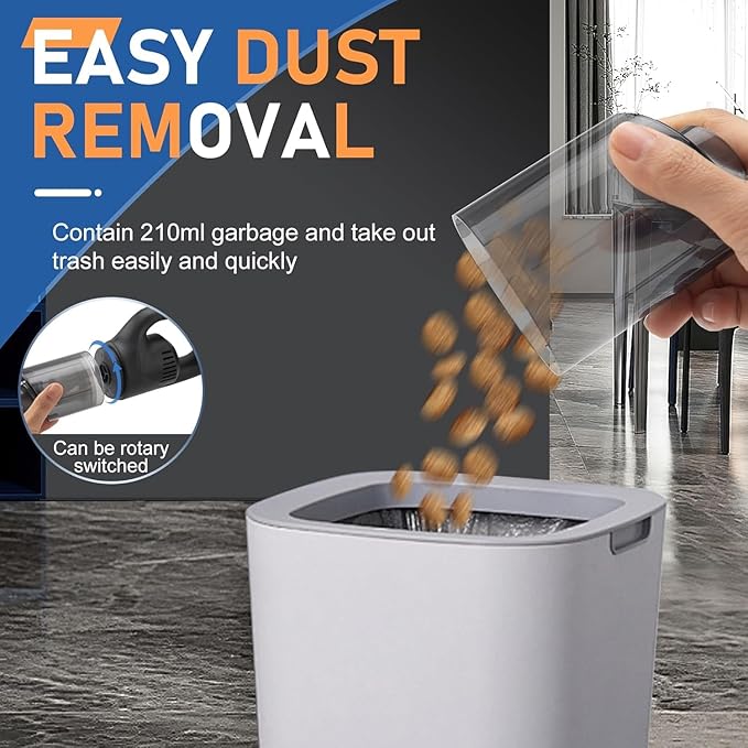 Car Vacuum Handheld Vacuum Cordless Hand Held Vacuum Cleaner Mini Portable Rechargeable Vacuum for Home, Office, Pet