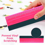 Wallpaper Smoothing Tool, Professional Vinyl Squeegee with Ruler Felt Squeegee for Vinyl Decals Sticker Paper Wallpaper Window Film Tools