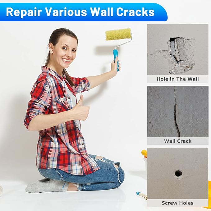 Mckanti 8 Pack 4 Inch Drywall Repair Kit, Aluminum Drywall Patch Wall Repair Patch Kit, Large Hole Patch Repair for Drywall,Heavy Duty Dry Wall Hole Repair Patch