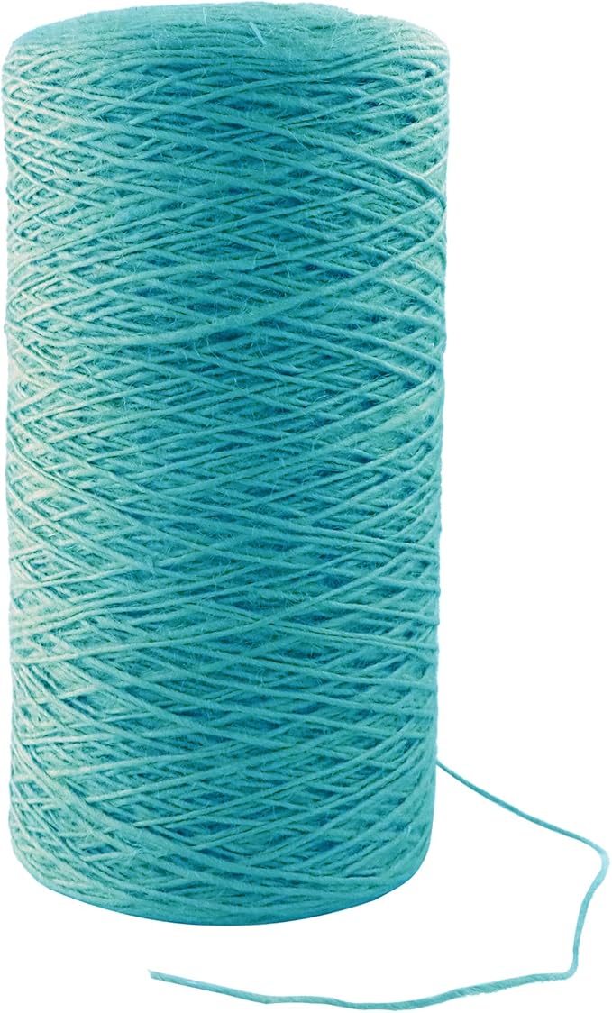 1mm x 2000 Feet Blue Jute Rope, Twine for Gardening Tomato Climbing Plant Tie Floristry Crafts Gift Wrapping Packing Decor