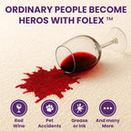 FOLEX 32 oz Instant Carpet Spot Remover Carpet Cleaner with Reusable Cleaning Cloth - Removes Pet Accidents, Grease, Red Wine and More (1 Pack + Refill)