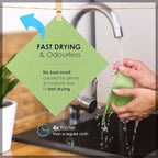 SUPERSCANDI 10 Pack Swedish Dishcloths for Kitchen - 100% Biodegradable & Compostable Reusable Paper Towels Washable, Food-Safe & Without Plastic - Dish Rags Suitable for Any Surface, Apple Green