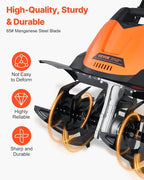 VEVOR 12 Amp Electric Tiller, 18" Tilling Width 3.94" Tilling Depth Corded Electric Tiller/Cultivator, Steel Mn Tines, Rototiller for Garden Lawn Soil Digging
