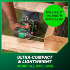 Metabo HPT 18V MultiVolt Cordless Triple Hammer BOLT Impact Driver Set, Power Impact Driver Kit with Case, 2 Lithium-Ion Batteries and Charger, 1/4-Inch Chuck, Compact LightWeight Power Tool, WH18DC