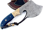 Damascus Steel Blade Axe Hatchet Tomahawk Hunting Knife Camping Hiking SM46