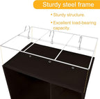 Libeder Shoe Organizer for Closet, 15 Shelf Hanging Closet Storage Shelves - 10 Shoe Rack Organizer and 5 Compartment for Clothes with 6 Side Mesh Pockets for Scarf, Socks,Gloves Coffee