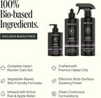 Preston Lane Luxury Kitchen Set – Hand Wash, Dish Soap & All-Purpose Cleaner | Plant-Powered Cleaning Essentials Bundle with Fine Italian Fragrance, Highrise Scent