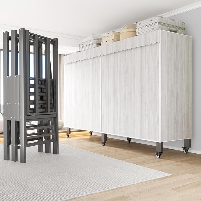 Heavy Duty Portable Closet with Cover Foldable Covered Clothes Rack for Hanging Clothes Armoire Wardrobe Closet System Freestanding Coat Storage Garment Racks (light gray（70.6in）)