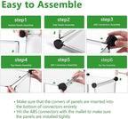 C&AHOME Cube Storage Organizer, 6-Cube Shelves Units, Closet Cabinet, DIY Plastic Modular Book Shelf, Ideal for Bedroom, Living Room, Office, 36.6" L x 12.4" W x 36.6" H Translucent White SBTM3506A