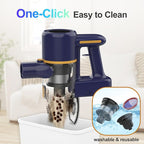 N7S Cordless Vacuum Cleaner, 6-in-1 Multifunction Cordless Vacuum, 210W Powerful Vacuum Cleaner, 6 Cell 2200mAh Stick Vacuum Cordless Rechargeable for Home (Deep-Blue)