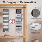 6-Tier Hanging Closet Organizer with Drawers and Side Pockets – Versatile Closet Storage for Shoes, Hats, Belts, and Purses