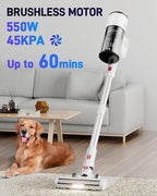 VCD2901 Wireless Handheld Vacuum Cleaner Hepa Filter, Cordless Stick vac Cleaners for Home & Apartment, Best Lightweight Vacuum for Hardwood Floors and Carpet pet Hair, White