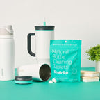 Owala EcoBrite All Natural, Powerful Cleaning Tablets, Cleans Stainless Steel, Tumbler, Insulated, Reusable, and Plastic Water Bottles, Chlorine and Phosphate Free (Pack of 10)