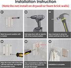 Clothes Drying Rack Foldable Wall Mounted Drying Rack 3 Fold White-Laundry Drying Rack Durable Clothing Racks for Hanging Clothes