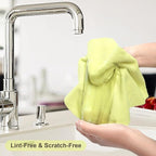 LIVOS Microfiber Cleaning Cloth Roll - 80 Pack, Reusable Paper Towels Tear Away Towels, Microfiber Towels for Cars, Super Absorbent Lint Free Cleaning Rags for House, Kitchen-Beige Yellow,11.5"x11.5"