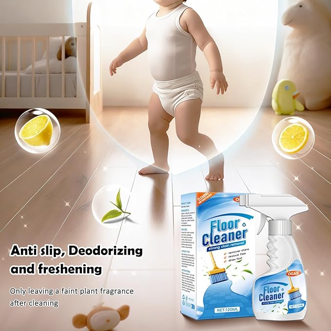 Multi-Purpose Floor Cleaner, 2 in 1 Cleaning and Maintanance Floor Cleaner, Strong and Deep Stain Removel, Remove Stains, Residue Free, Dry Fastly, Suitable for Wood/ Marble/ Ceramic Tile Flooring
