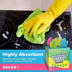 Microfiber Cleaning Cloth, 120 Pack Reusable Paper Towels Microfiber Towels for Cars Lint Free Washable Tissues Shop Rags with Dispenser Box for Home Kitchen Automotive, 11"x 9", Multicolor