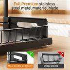 Under Sink Organizer 2 Pack,Metal Pull Out Cabinet Organizer Shelf,Kitchen Bathroom Organizers and Storage with Sliding Drawer,Storage Shelves,Storage and organization for Home,Laundry,RV,Pantry,Spice
