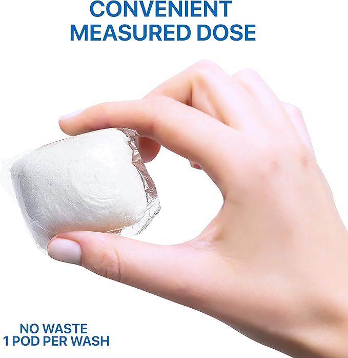 Nature Clean Stink Bombs, Natural Laundry Odor Eliminator for Clothes, Strong Odor Remover for Clothes with Pet, Sweat, Grease, Mildew & Sports Smell, Odor Remover Laundry Pods for Home Use, 60 Pods