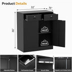 Storage Cabinet, 36 Inch Tall Metal Storage Cabinet with Doors and Shelves, Metal Cabinet with Drawers, Pantry Cabinets for Kitchen Storage, Garage Cabinet for Living, Dining Room.