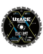 7-1/4-Inch 24-Tooth Circular Saw Blade with 5/8-Inch Arbor, Framing Wood Cutting, Carbide Tip, Thin Kerf, for Plywood, MDF, OSB, Laminated
