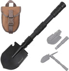 Folding Survival Shovel Multi-Tool, Heavy-Duty Military Entrenching Tool with Pickaxe, Collapsible Spade for Disaster Recovery, Car Emergency, Metal Detecting, Camping, Digging, and Gardening