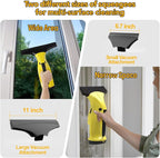 Rechargeable Window Vac, Electric Window Vacuum Squeegee, with 11 in. and 6.7 in. Squeegee Blades, Cordless Window Vacuum Cleaner Set for Cleaning Windows, Shower Doors, Mirrors, Tiles