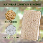 Loofah Dish Sponges Kitchen,Organic Natural Sponges for Dishes,Non Scratch Eco Friendly Biodegradable for Cleaning,6PCS
