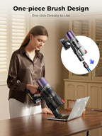 Proscenic Cordless Vacuum Cleaner, 45Kpa 55Mins Runtime, 180°Bendable Wand, Vacuum Cleaners for Home with Green Light, Anti-Tangle Brush, Rechargeable Lightweight Stick Vacuum for Pet Hair, P16(Blue)