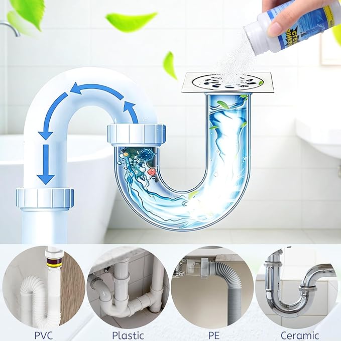 Drain Cleaner Shower Sink Cleaner New - Powerful Pipeline Dredging Agent, Kitchen Unblocker, Sink and Drain Cleaner for Kitchen Toilet（6PCS）