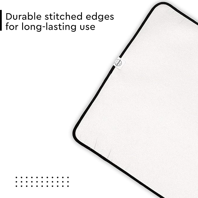 Encasa XO Ironing Mat/Pad - Metallic Silver (Small 28"x20") with 5mm Foam Padding & Silicone Iron Rest for Steam Pressing on Tabletop or Bed - Heat Reflective, Portable, Quilting