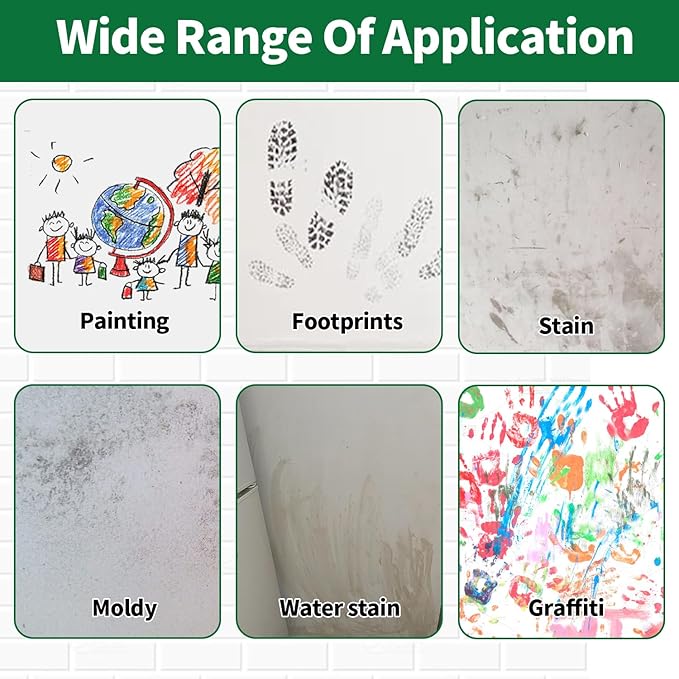 Portable Wall Paint Tool,Large Roller Brush Wall Repair Tool,Wall Repair Kit,Wall Roller Paint BrushSuitable for Repairing The Wall with Latex Paint,Water-Based(500g,White)