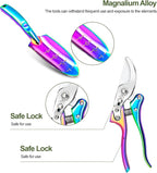 Rainbow Gardening Tool Set, Trowel, Pruning Shears, and Hand Fork (3-Pack)