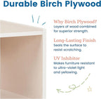 ECR4Kids 3-2-1 Cube Storage Cabinet, Display Shelf, White Wash