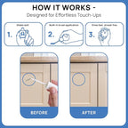 Alora Touch-Up Paint | Matte Finish for Drywalls, Concrete, Brick, Tile, Doors, Cabinets & More | Multi-Tone Gray Repair Kit | Quick-Dry, Low-Odor, Ultra-Low VOC | No Sanding or Primer Needed | 3 Pack