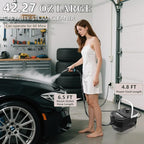 Steam Cleaner, Steamer for Cleaning, 2500W Pressurized Steam Cleaner with 12 Attachments, Portable Steamer Cleaner for Home Car Kitchen Bathroom Furniture Tile Grout (White)