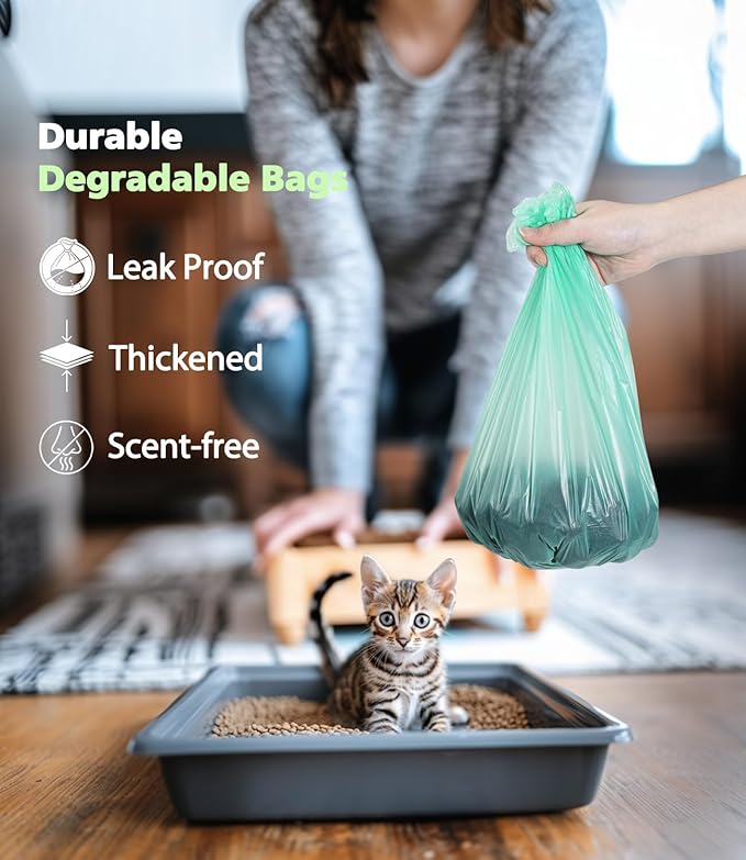 200 Counts AYOTEE Mini Trash Bags,1.2 Gallon Small Compostable Trash Bags,Strong Unscented Compost Bags, Fit 4.5-5 Liter Trash Can,1-1.5 Gallon