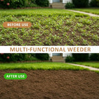 Dual-Head Weed Puller Tool, 2 Pack Heavy Duty Weeder Tool & Weed Remover, Garden Uprooting Tool with Hoe and Rake for Easy Weed Removal