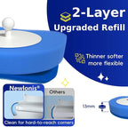 Newlonis® Disposable Toilet Brush with 32 Refills, Wall-Mounted Toilet Bowl Cleaning Wand, Toilet Brush and Holder Set