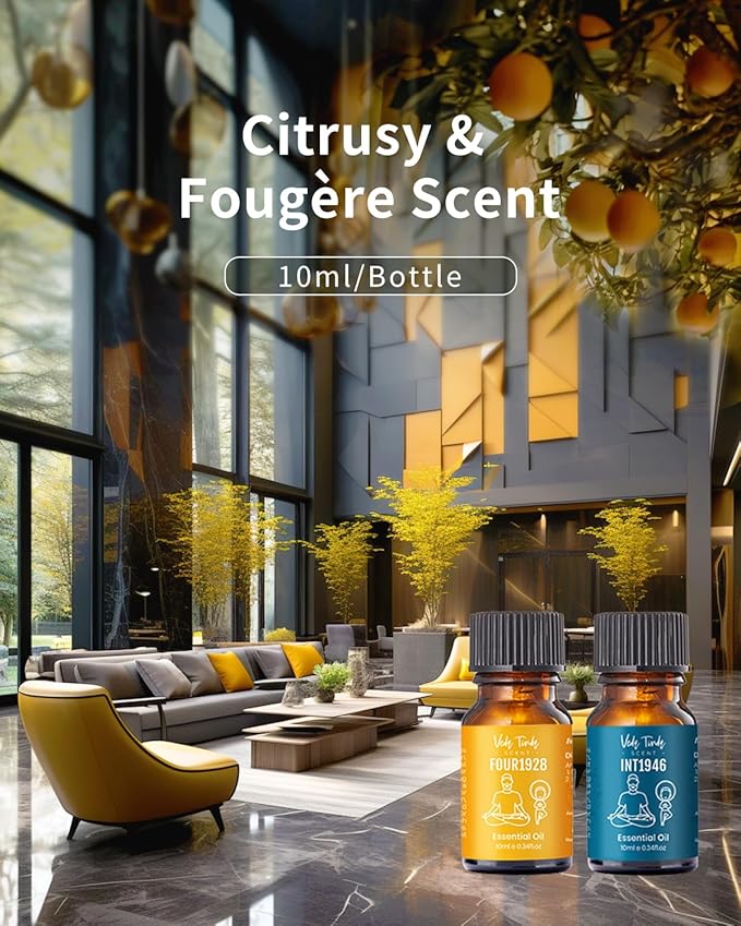 Hotel Scent Essential Oils Set, VEDA TINDA SCENT Luxury Hotel Diffuser Oil, Aromatherapy Gift Hotel Inspired Fragrance Oil Blends (6 x 10 ML) for Waterless Diffusers, Soap & Candle Making Scents
