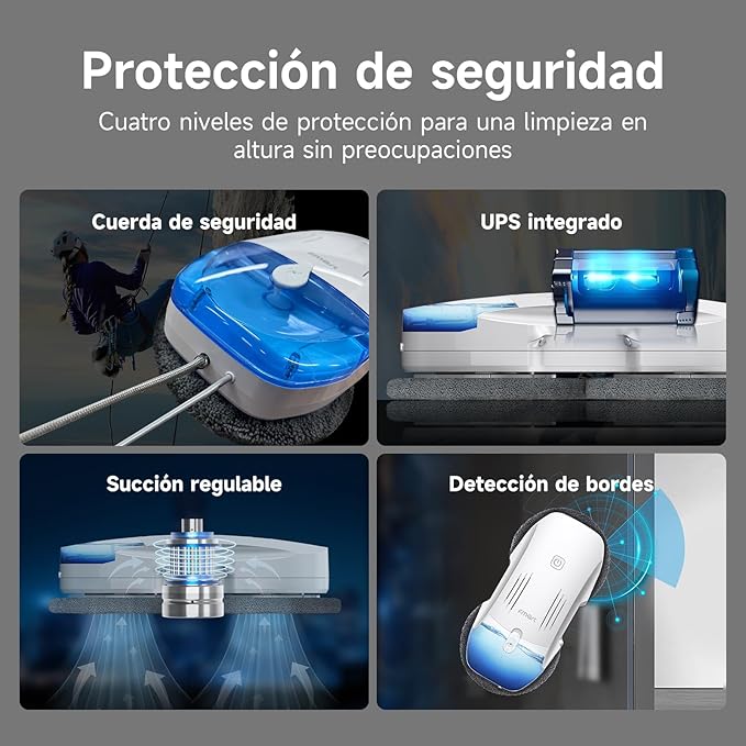 FMART T10PRO Window Cleaning Robot – Dual-Pump Spray, 120ml Tank, 3800PA Suction, AI Path Planning & Edge Detection, App Control Window Cleaner Robot for Indoor/Outdoor High-Rise Windows