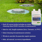 Dr. Pooper Accelerator Septic Tank Treatment - Environment-Friendly Septic System Maintenance Liquid - Eliminates Odors - Clears Organic Solids in Tanks & Drain Fields - Safe for All Septic Systems