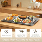 Electric Warming Tray, Full Surface Heating, Rollable & Portable, Premium Silicone Nano-Material, 248°F Temperature Settings,Auto Shut-Off, Versatile Food Warmer for Gatherings, Parties, Everyday Use