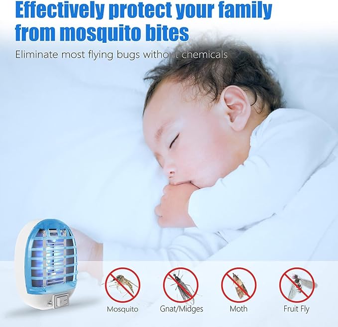 2 Packs Bug Zapper Indoor, Fly Traps for Indoors, Insect Traps for Home Mosquito Killer for Kids & Pets, Home, Kitchen, Bedroom, Baby Room, Office-8