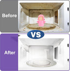Asltw Happy or Angry Mom Microwave Cleaner, Microwave Oven Steam Cleaner, Just Add Vinegar and Water, Easily Cleans the Crud in Minutes (Pink)
